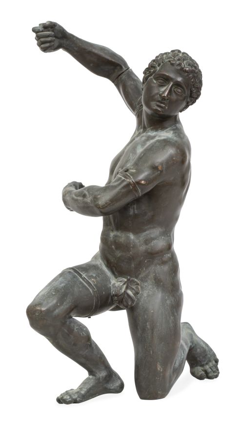 Atleta.Escultura de bronce siguiendo modelos clásicos.S