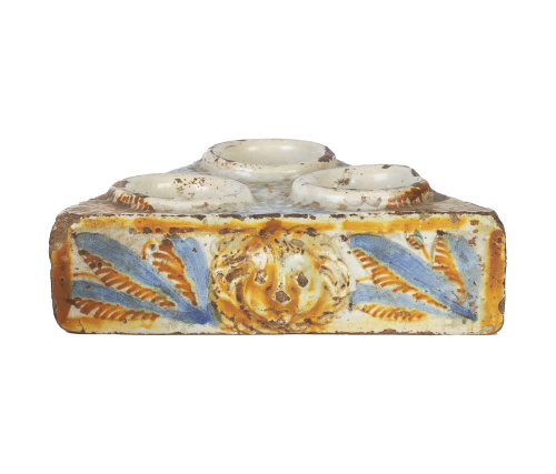 Especiero triangular de cerámica esmaltada de la serie tric