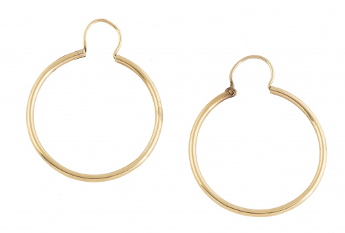 Pendientes criollas circulares de sección cilíndrica