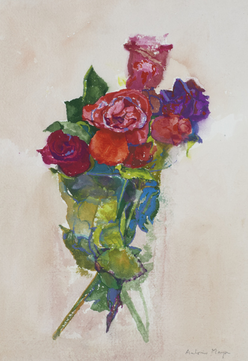 ANTONIO MAYA (Jaén, 1950) “Ramo de rosas”