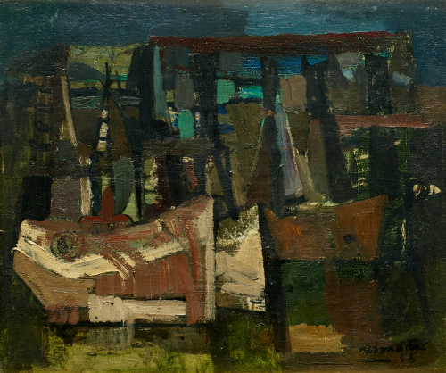 AGUSTÍN REDONDELA  (Madrid, 1922 - 2015)“Puerto”, 1958