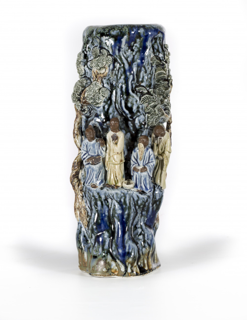 Florero en terracota vidriada. China, ff. S. XIX