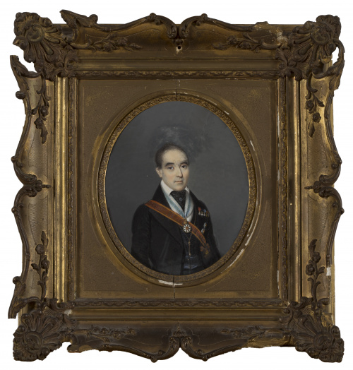 C. NOËL (Siglo XIX)Retrato de caballero con la medalla de 