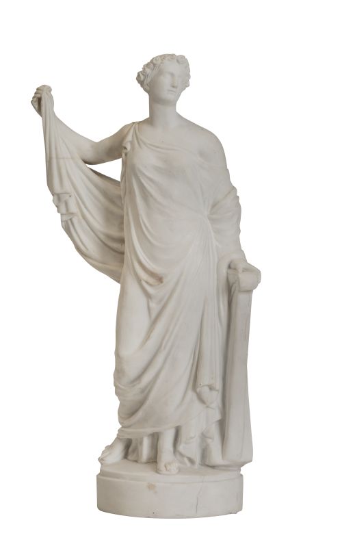 Terpsícore.Figura escultórica de biscuit.Buen Retiro, f