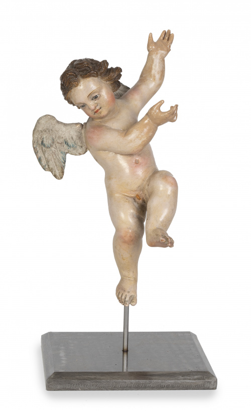 Ángel.Escultura de terracota policromada.España, S. XVI