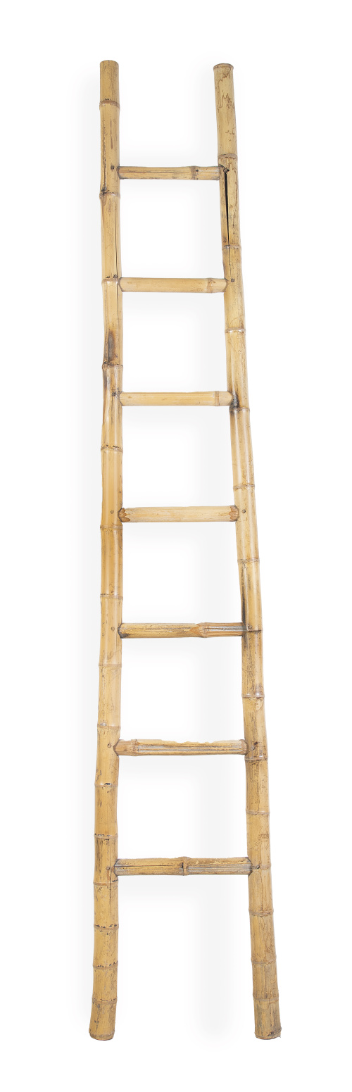 Escalera de biblioteca de bambú.S. XX.