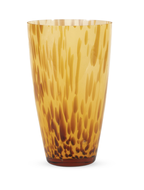 Jarrón de cristal doblado.Murano, S. XX.