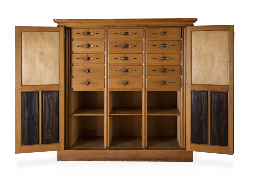 Archivador "Arts & Crafts" de madera de roble y palisandro 