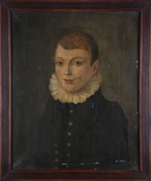 ESCUELA INGLESA, H. 1800Retrato de niño con gola