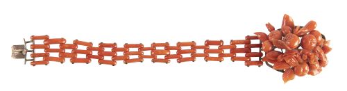 Brazalete de coral "frutti e foglie", Nápoles, primera mita