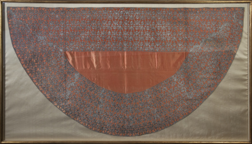 Capa para Virgen de seda e hilos entorchados de plata.Tra