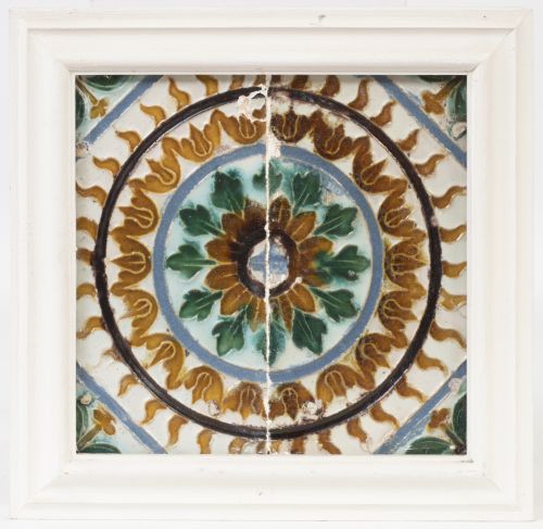 Dos azulejos de tabla de cerámica de arista esmaltada en me