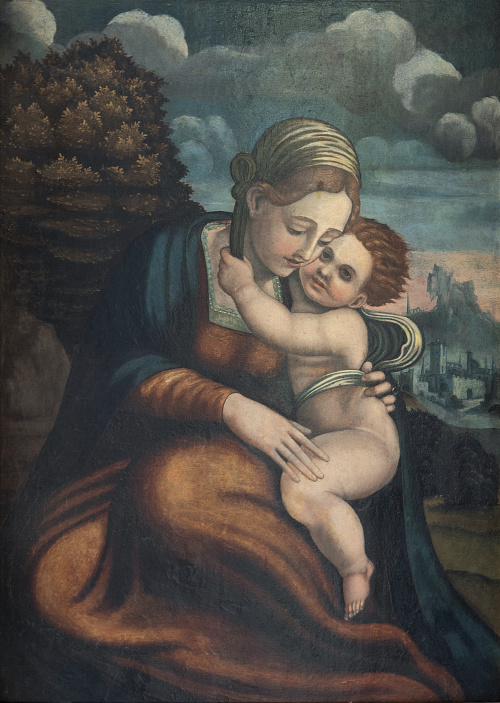 PEDRO DE MACHUCA (h. 1490-1550)Virgen María con Jesús en 