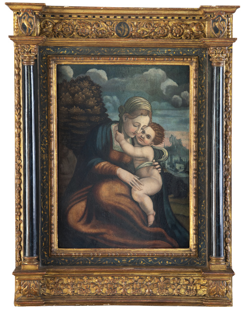 PEDRO DE MACHUCA (h. 1490-1550)Virgen María con Jesús en 