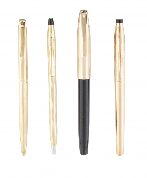 Lote de dos bolígrafos CROSS Y SHEAFFER, una pluma SHEAFFER
