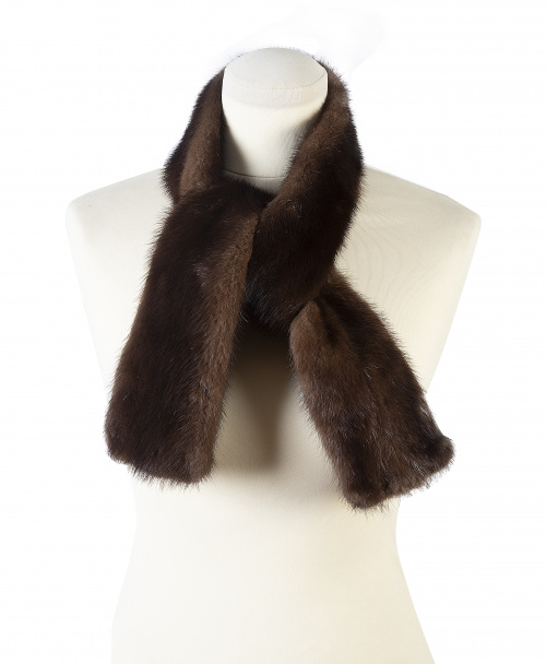 Lote de dos cuellos vintage, uno de piel de zorro y otro fi