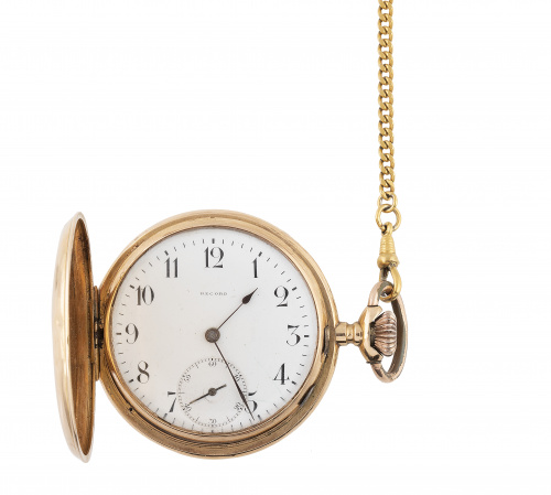 Reloj saboneta RECORD de pp. S. XX en oro de 18K 