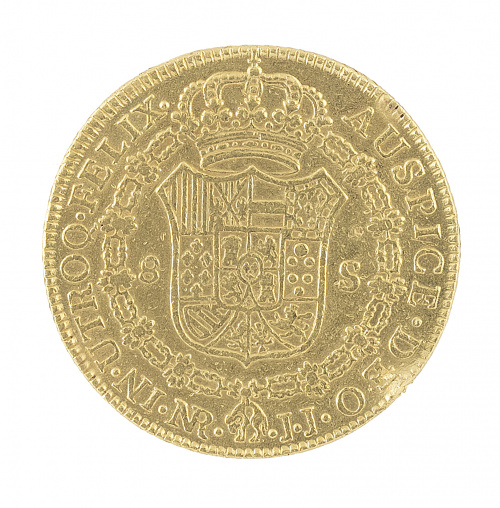 Moneda de 8 escudos Carlos IV de 1790 NR JJ