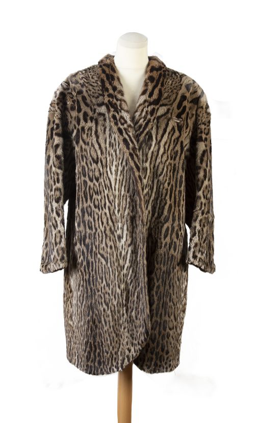 Abrigo corto vintage de piel de ocelote