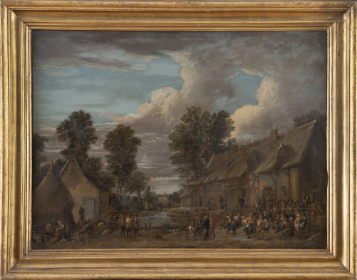 ESCUELA HOLANDESA, H. 1700Paisaje con fiesta campestre