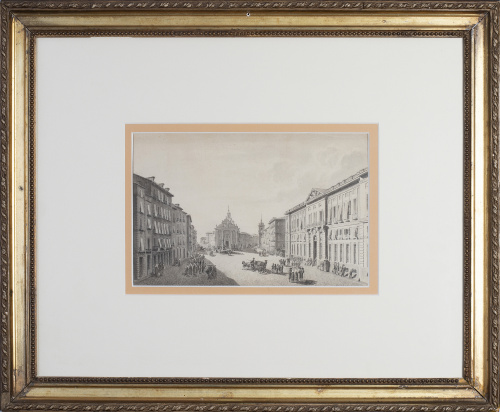 ANÓNIMO FRANCÉSVista de la Puerta del sol y de la casa de