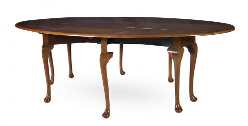 Mesa plegable de comedor de estilo Jorge II de madera de ca