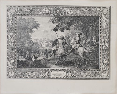  SÉBASTIEN LECLERC (1637-1714)"Deffaite de l&#39;armée espagn