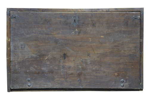 Escritorio de madera de nogal tallada.Castilla, S. XVII.