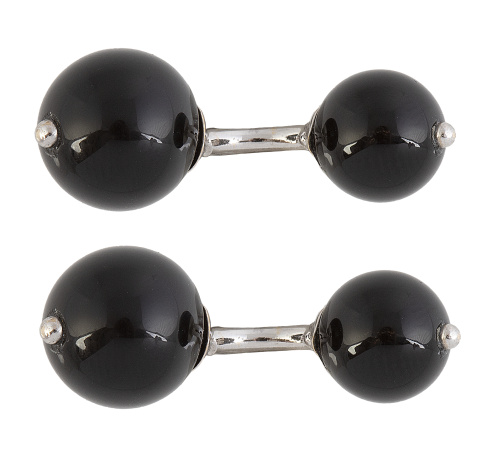 Gemelos dobles de esferas de ónix de distinto tamaño