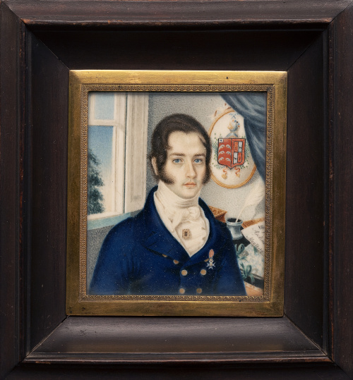 ESCUELA PORTUGUESA, SIGLO XIXRetrato de caballero D. Mont