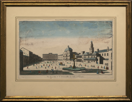 ESCUELA FRANCESA, SIGLO XVIIIVista óptica: "Vue de la Gra