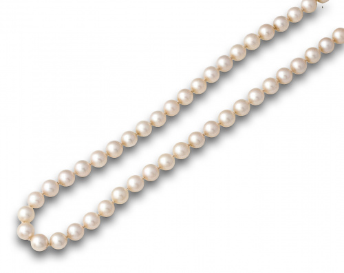 Collar de un hilo de perlas cultivadas de 6,5 mm con cierre