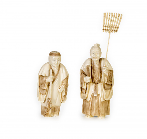 “Pareja de ancianos”Japón, periodo Meiji (1868-1912)