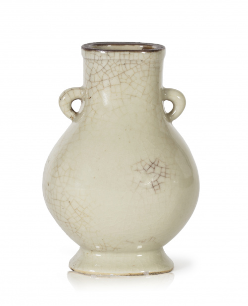 Jarrón en porcelana vidriada. China, S. XIX
