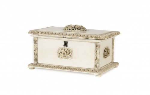 Caja en marfil tallado Trabajo chino para la exportación, 