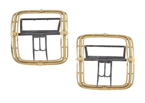 Pareja de grandes hebillas de zapato S. XVIII con punzones 