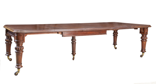 Mesa de comedor extensible de madera de caoba.Inglaterra,