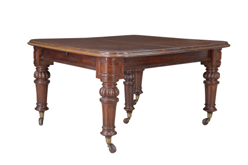 Mesa de comedor extensible de madera de caoba.Inglaterra,