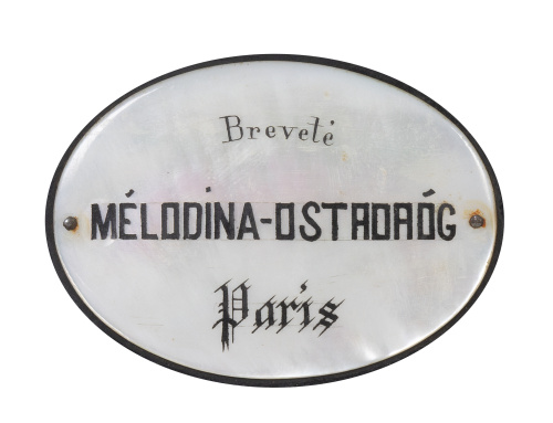 "Brevete Melodina Otadaog Paris".Parte de una pianola Nap