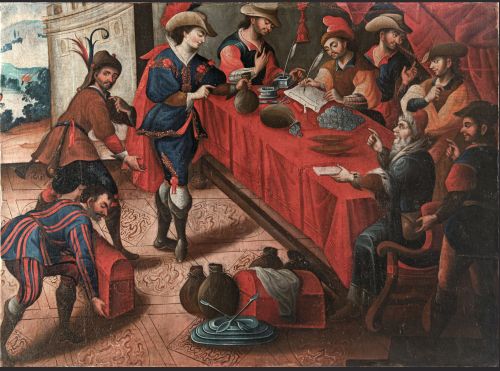 ESCUELA ANDINA, POTOSÍ- BOLIVIA, SIGLO XVIII El pago de t