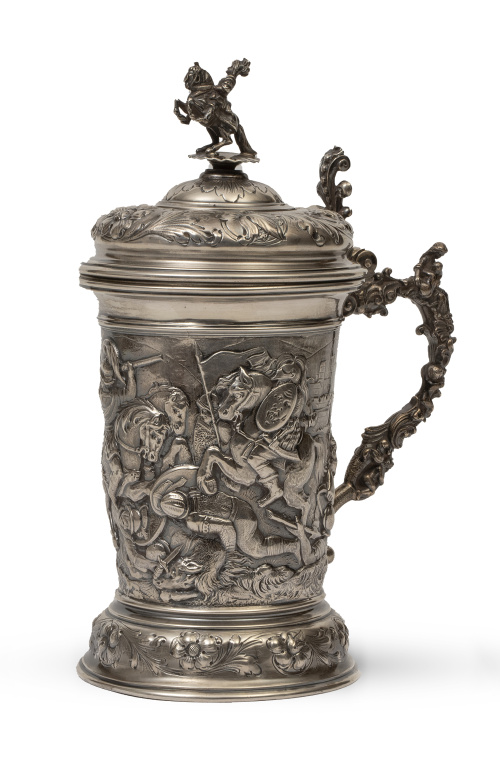 Tankar de plata de ley 916 rematado en la tapa por soldado 