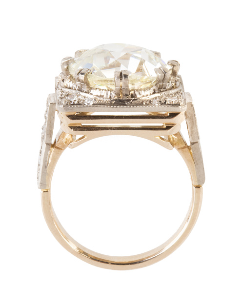 Sortija Solitario de brillante Art-Decó con un brillante ce