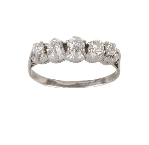 Sortija cintillo de brillantes