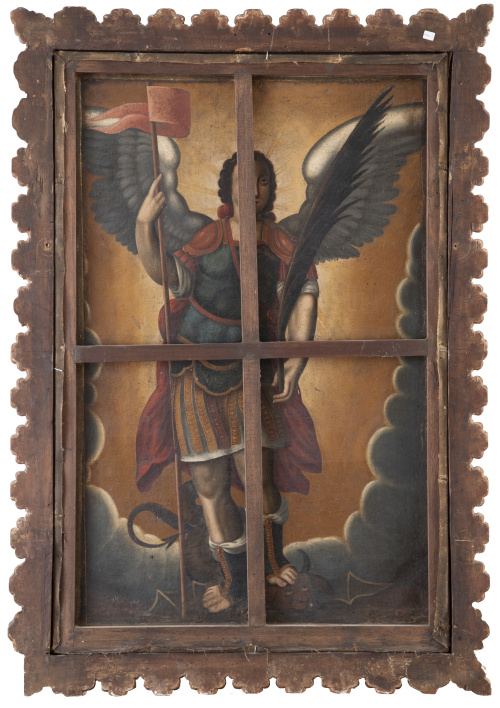 ANÓNIMO, CUZCO - PERÚ, SIGLO XVIIIArcángel Gabriel con la