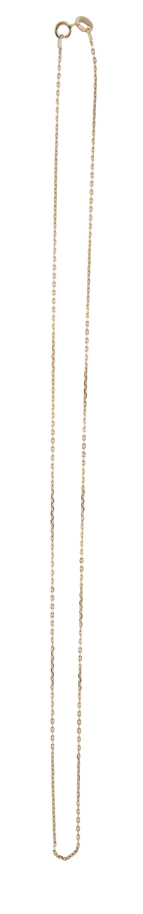 Cadena de oro amarillo de eslabón oval