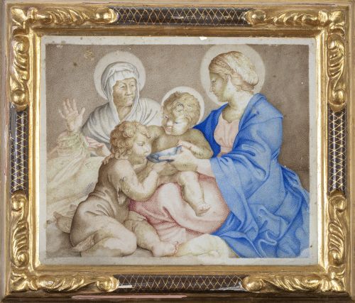 ESCUELA ITALIANA, SIGLO XVIIVirgen con el Niño, San Juan 