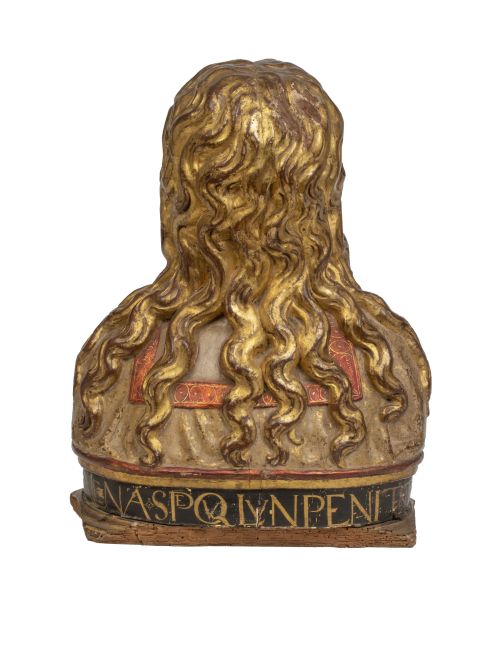 Maria Magdalena penitente.Busto relicario de bulto redond
