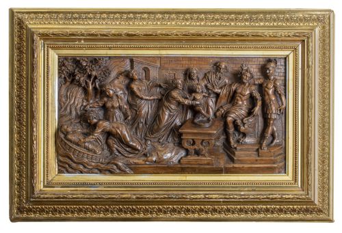 Moises salvado de las aguas del Nilo y la Presentación de J