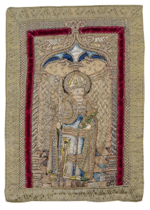 San Isidoro y Santa Florentina.Pareja de tejidos de casul