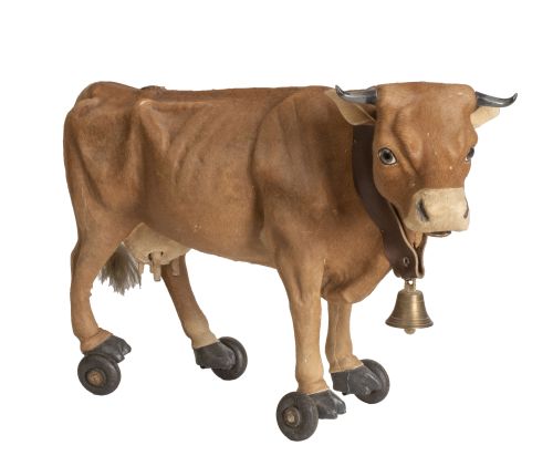 Vaca de papier maché.Roullet et Decamps, Francia, finales